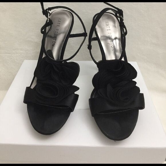 KATE PRESTON black woman heels shoes - Picture 1 of 4